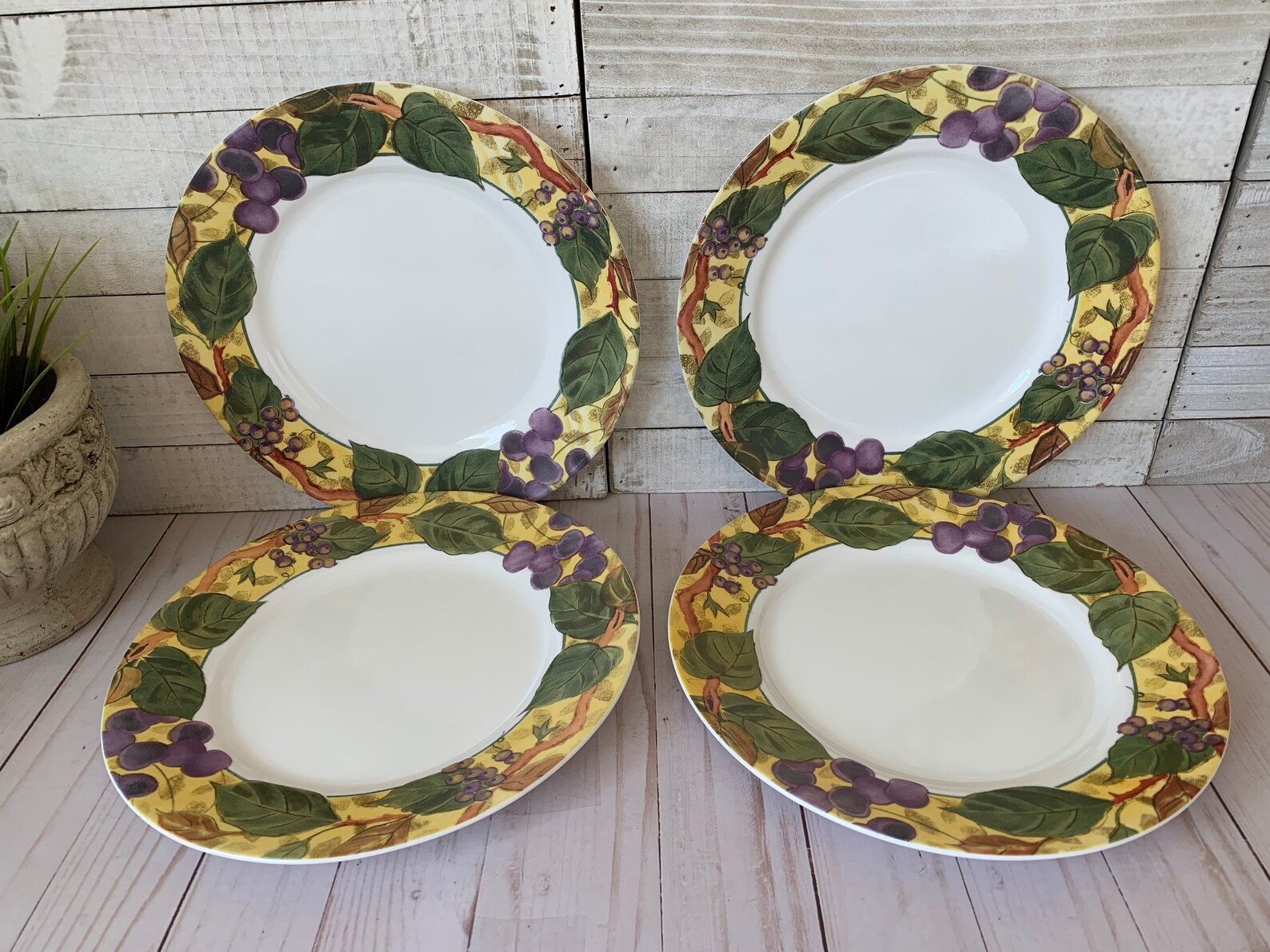 Corelle TUSCAN VINE 10.5'' Dinner Plates Set of 4. Etsy