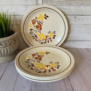 Vintage Homer Laughlin Dinner Plates Set Of 4. Rare Vintage Plates From 1978. Kitchen Decor, Retro Dishes