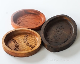 Hardwood Baseball Tray, Catchall Tray, Sports Gift | Handcrafted in America