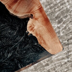 Elegant Burl Wood Epoxy Monitor Riser With Customizable Resin, Office ...