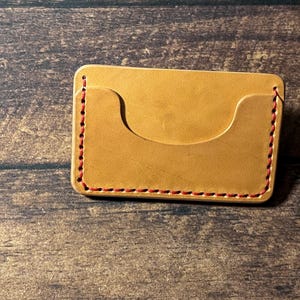 3 Pocket Card plus Cash Leder Portemonnaie aus pflanzlich gegerbtem Leder