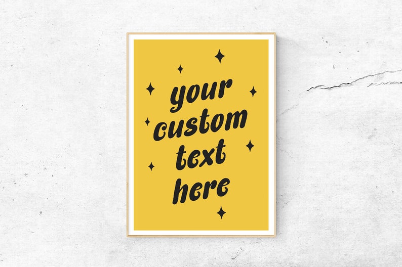 Custom Wall Art Custom Decor Custom Text Print Personalized Etsy