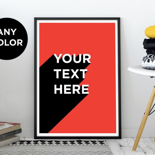 Custom Wall Art Custom Decor Custom Text Print Personalized Etsy