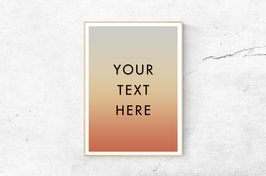 Custom Wall Art Custom Text Print Custom Quote Print Custom Etsy