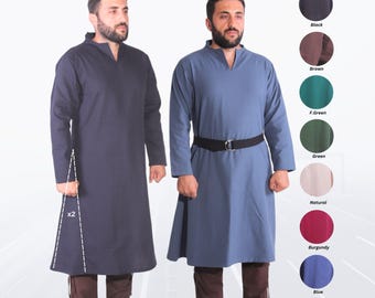 medievalgarage-VENZIA-Medieval Viking Tunic, LARP Viking Costume, Viking Men’s Garb, Viking Reenactment Tunic, Medieval Tunic S-10XL