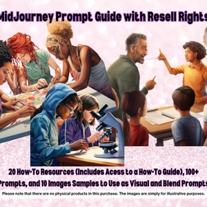 MidJourney Prompt Guide | Unlimited Prompts Using My ChatGPT Rewriter Prompt | PLR | Ai Art | MidJourney Art | Bundle Back To School