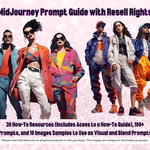 MidJourney Prompt Guide | Unbegrenzte Prompts mit My ChatGPT Rewriter Prompt | PLR | Ai Kunst | MidJourney Kunst | Bundle-Mode-Stile