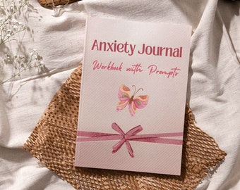 writing book planner Anxiety Journal and Workbook with Prompts
