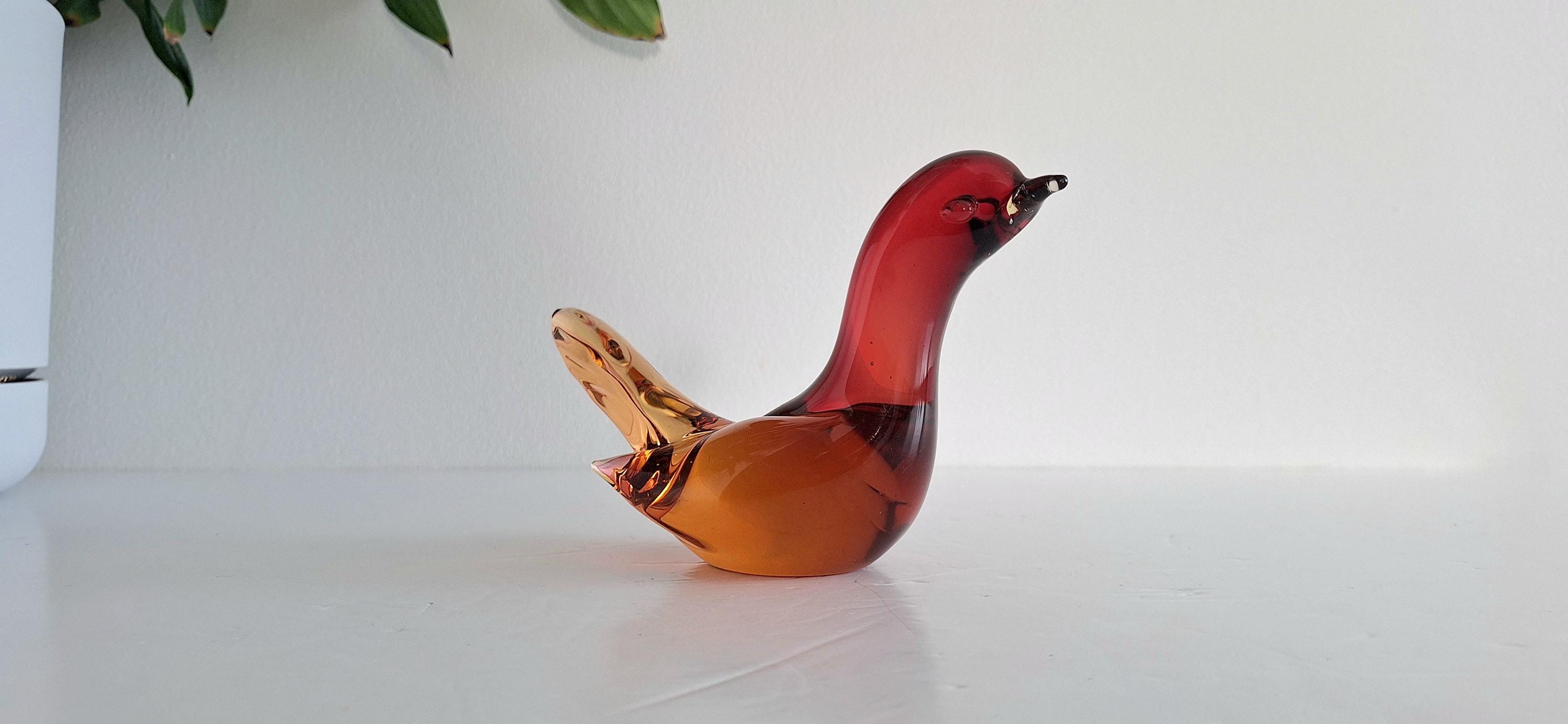 Salviati｜murano/ムラーノ｜ガラスオブジェクト｜赤｜鳥｜ Salviati