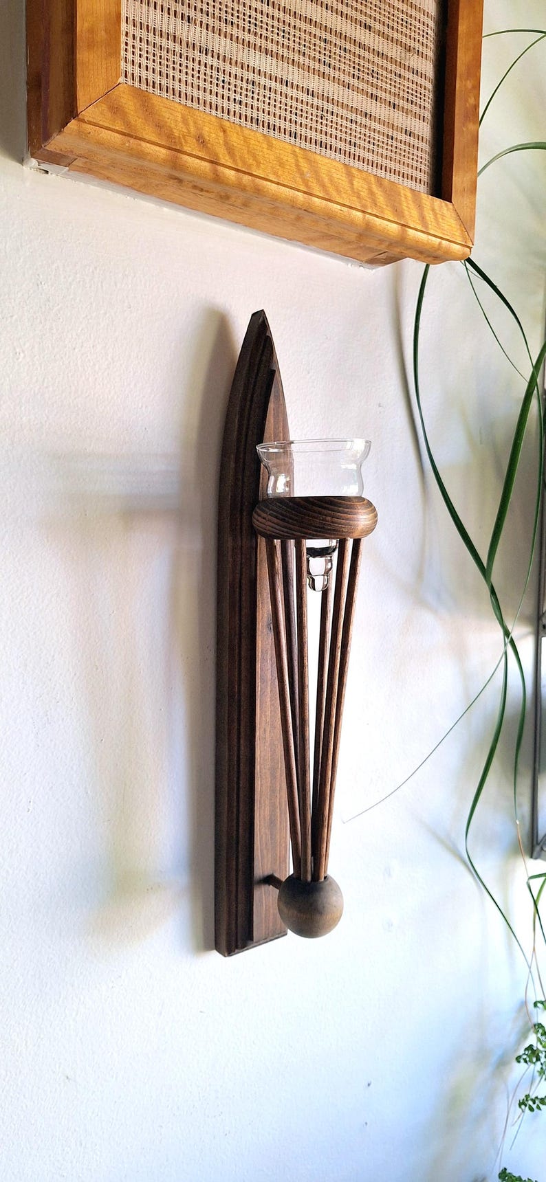 Wooden Wall Sconce Candle Holder Etsy