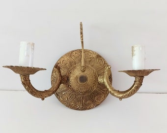 Old double arm brass fixture