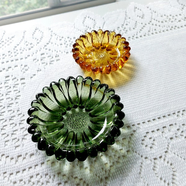 Hazel Atlas Cendrier vintage Daisy Nesting Flower