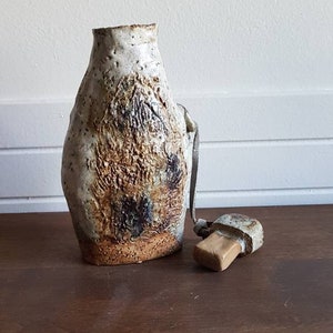 Signed stoneware gourd