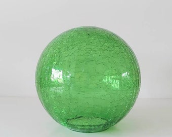 Cracked and wavy glass globe