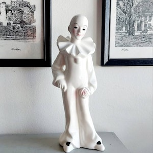 Figurine Pierrot Harlequin en céramique