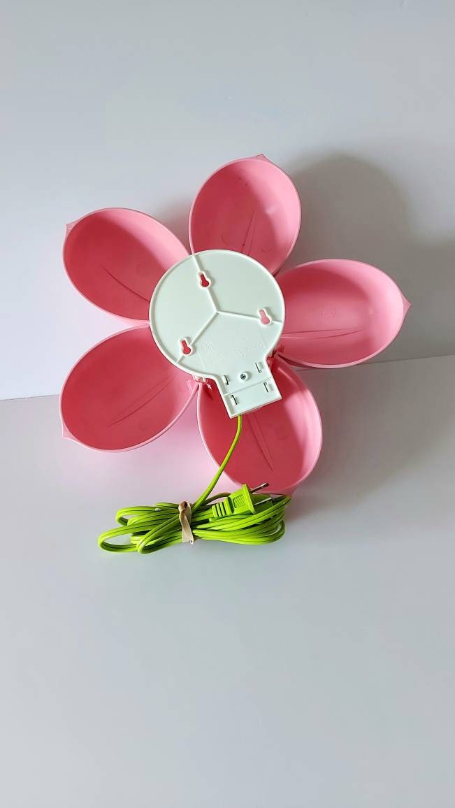 Vintage Ikea Pink Flower Wall Light Lamp Etsy UK