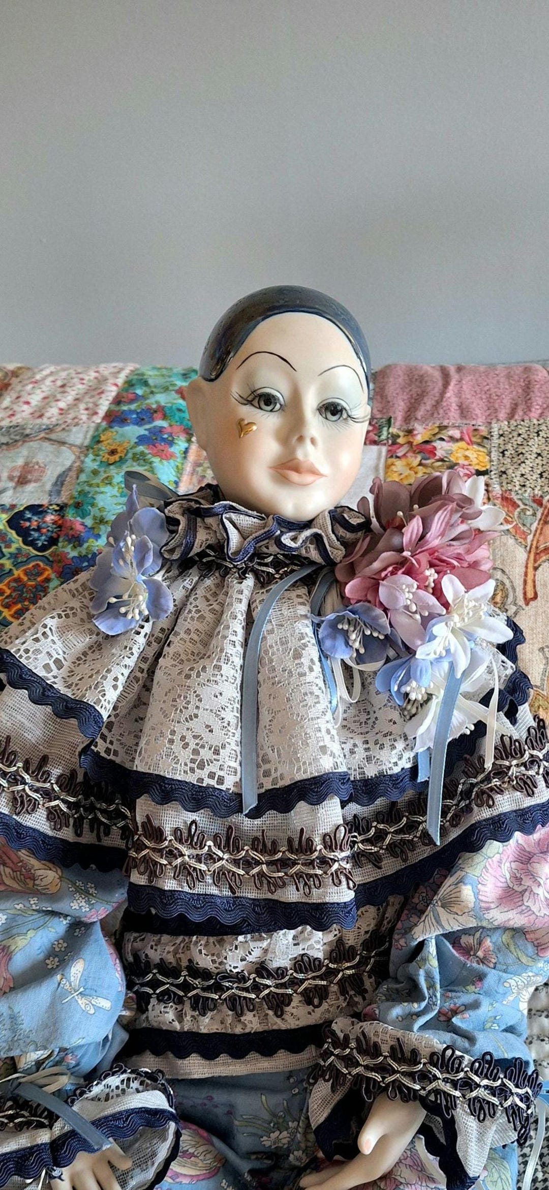 非常に大きなピエロ人形、アートドール - Etsy 日本