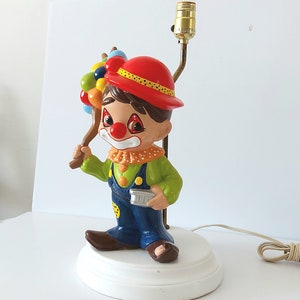 Ceramic clown lamp