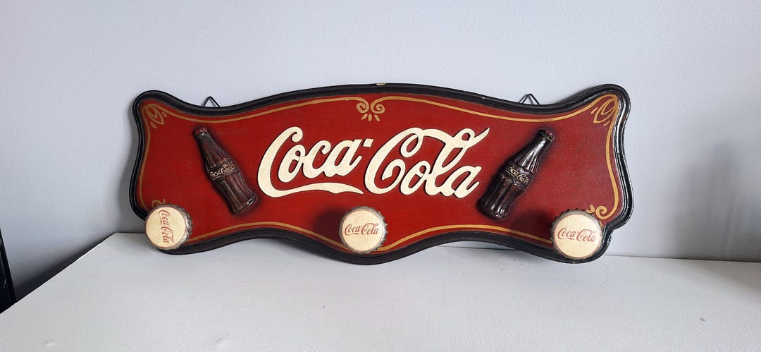 Coca-Cola ウッドハンガーフック Coca-cola Wooden Wall Hook/wall Decoration - Etsy