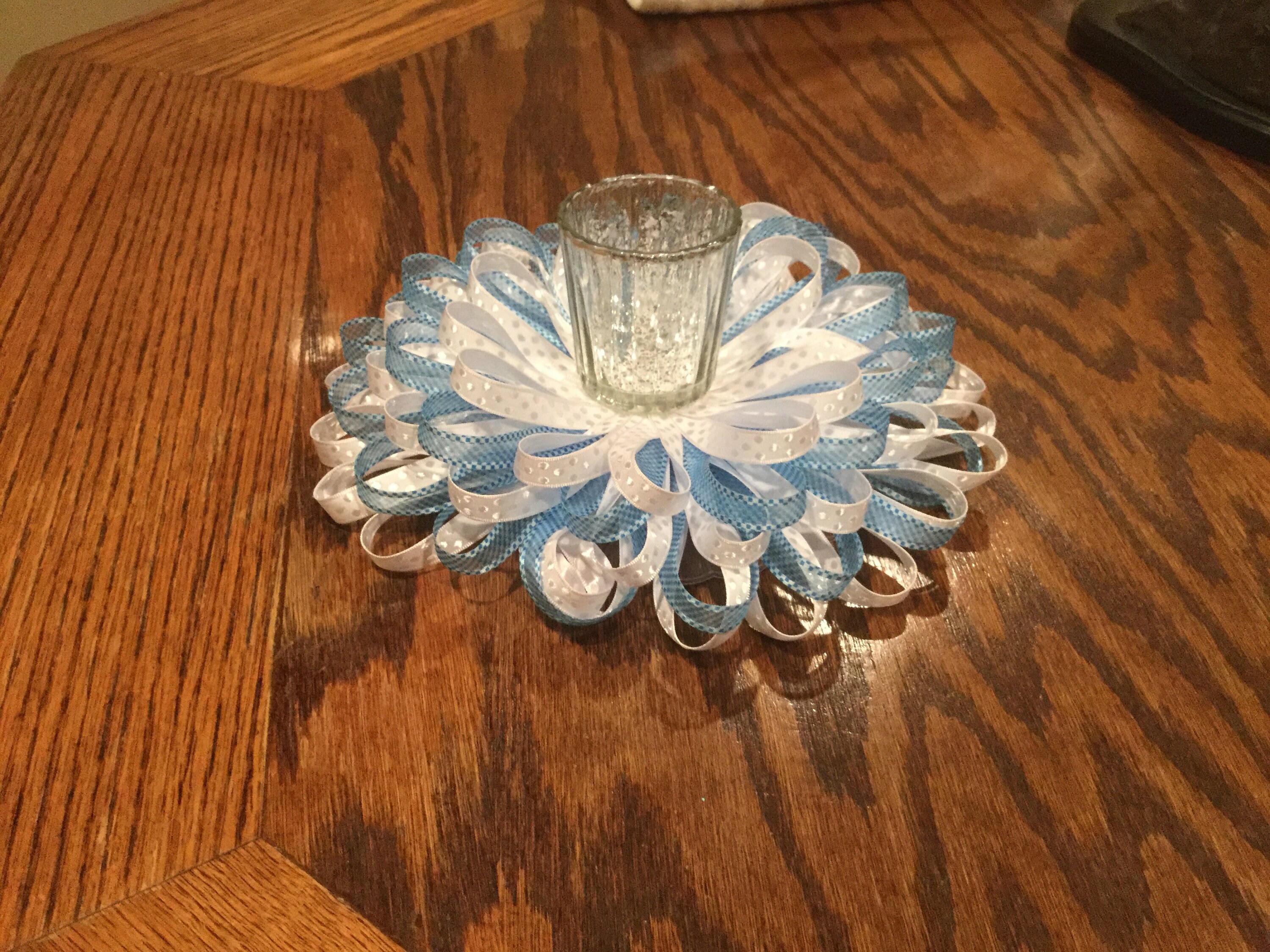 Ribbon candle ring Etsy