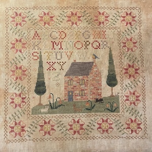 Meow Manor PDF cross stitch pattern Digital Heartsong Stitchery