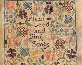 Plant Seeds PDF cross stitch pattern Digital Heartsong Stitchery