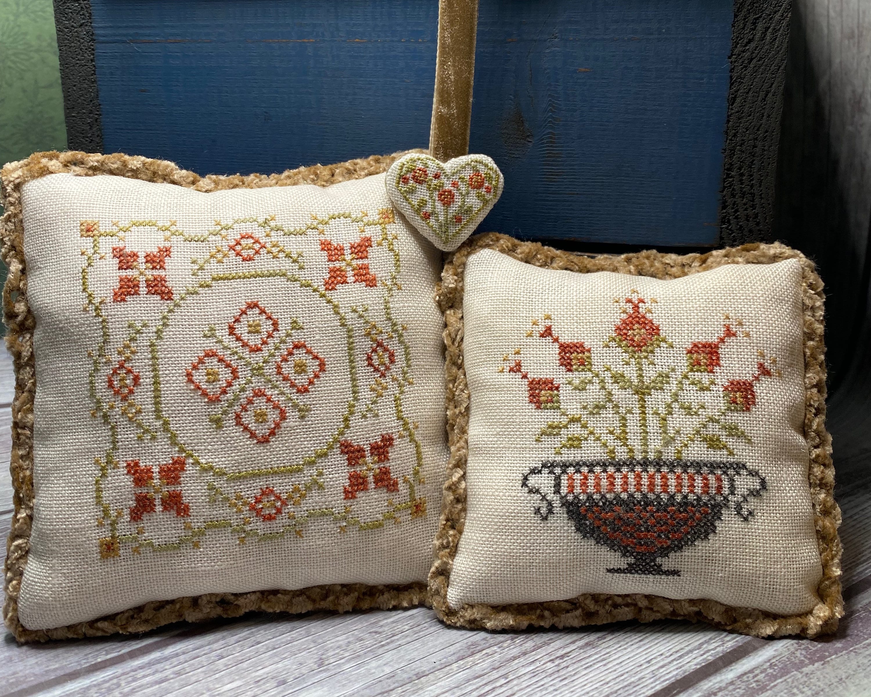 Autumn Trio PDF Cross Stitch Pattern Digital Heartsong Stitchery - Etsy