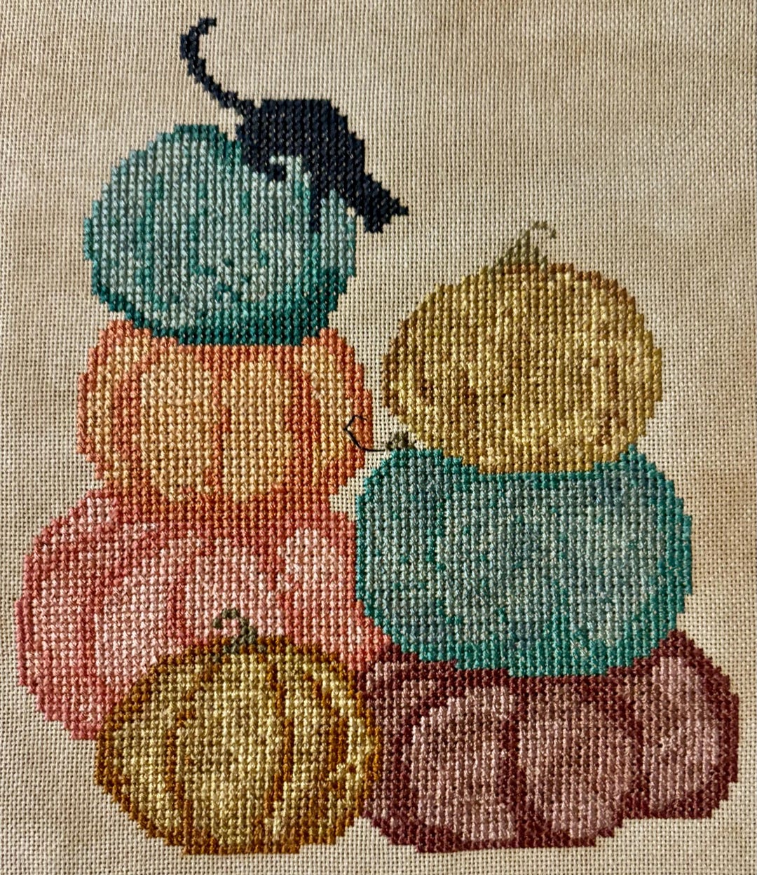Pumpkin Stack PDF Cross Stitch Pattern Digital Heartsong Stitchery - Etsy