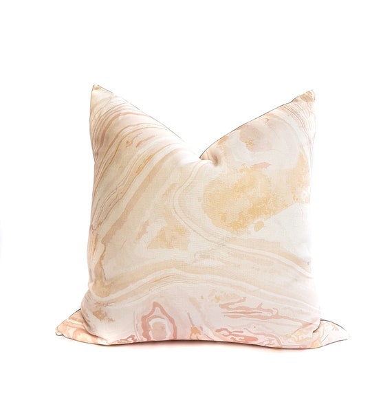 pink marble pillow