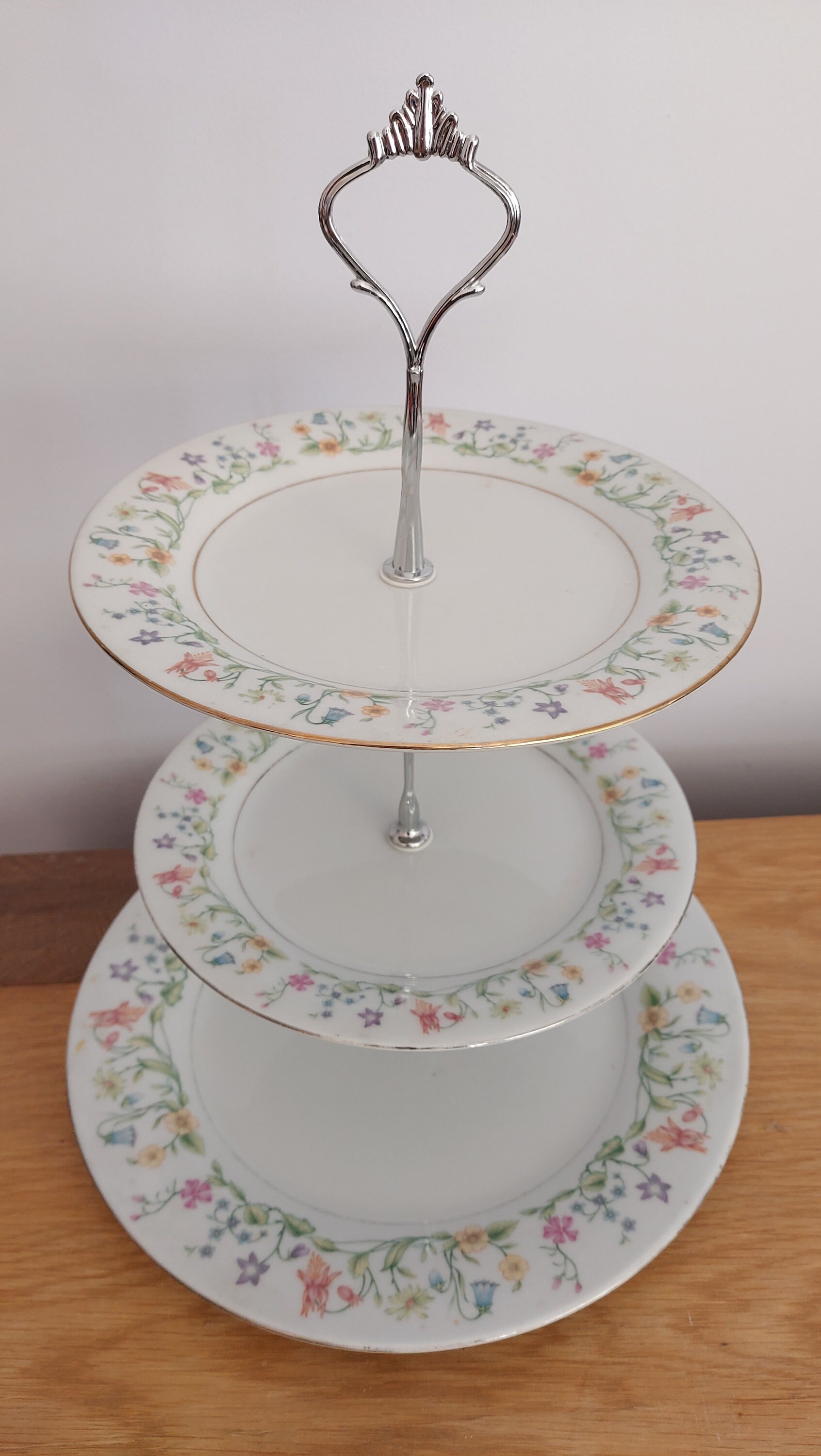 Unique Vintage 3 Tier Afternoon Tea / Cake Stand for Tea Room, Gift