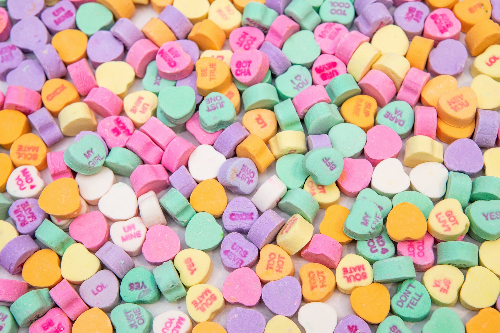 Conversation Hearts Wallpaper  iPhone Android  Desktop Backgrounds