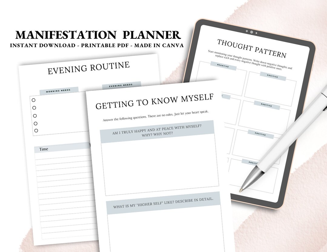 Digital Manifestation Journal | Dream Journal PDF | Printable Self-care ...