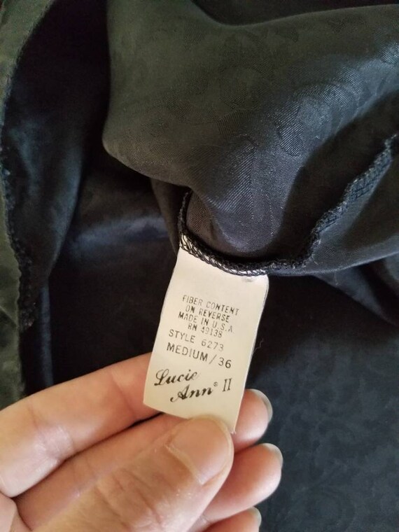 Sale Vintage Black Camisole Lucie Ann II Medium 3… - image 8