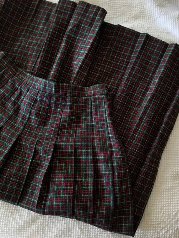 Sale Vintage plaid skirt Susan Bristol 10 red gre… - image 8