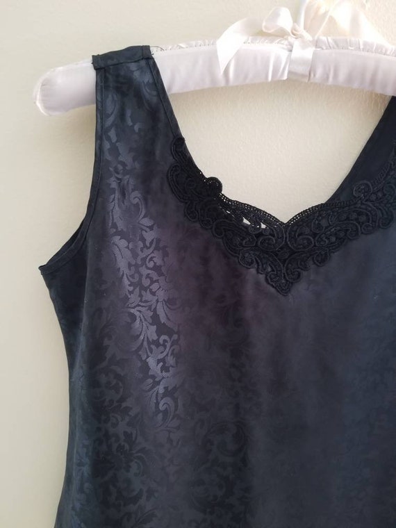 Sale Vintage Black Camisole Lucie Ann II Medium 3… - image 2