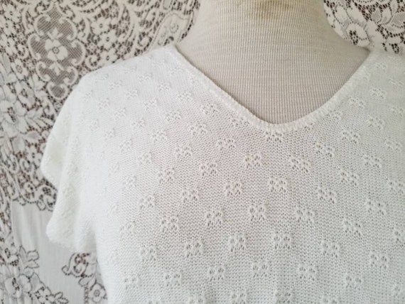 Sale Vintage sweater Barry and Me Too white short… - image 7