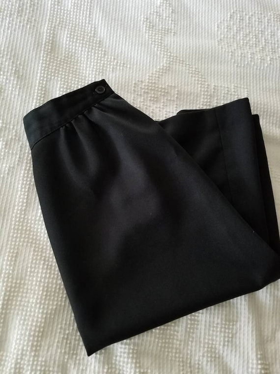 Sale Vintage black skirt Pant Her size 9/10 70s po