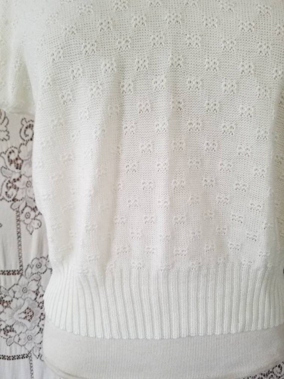 Sale Vintage sweater Barry and Me Too white short… - image 6