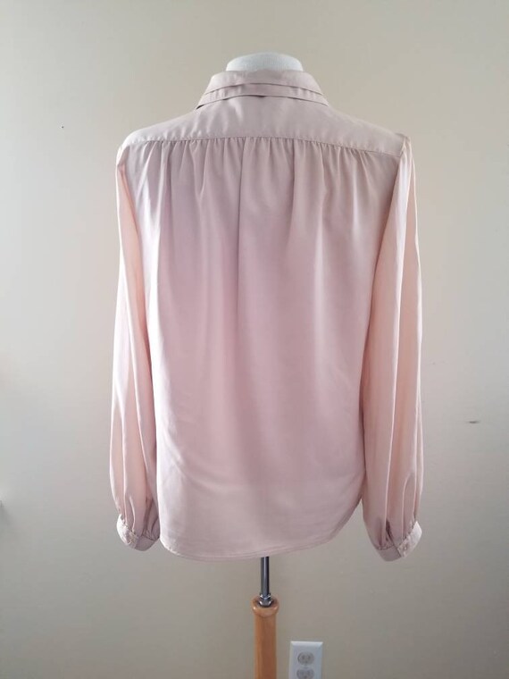 Sale Vintage Tan Blouse Long Sleeved Blouse Tan S… - image 8