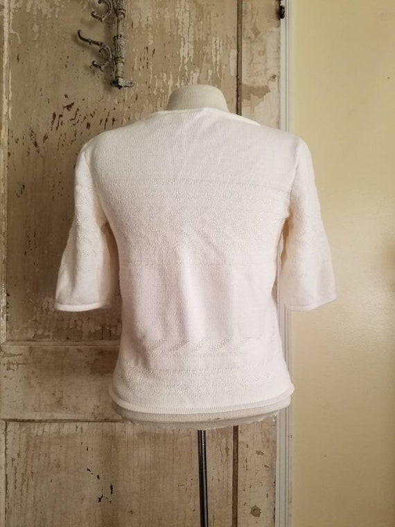 Sale Vintage white sweater Liz Claiborne large sh… - image 10