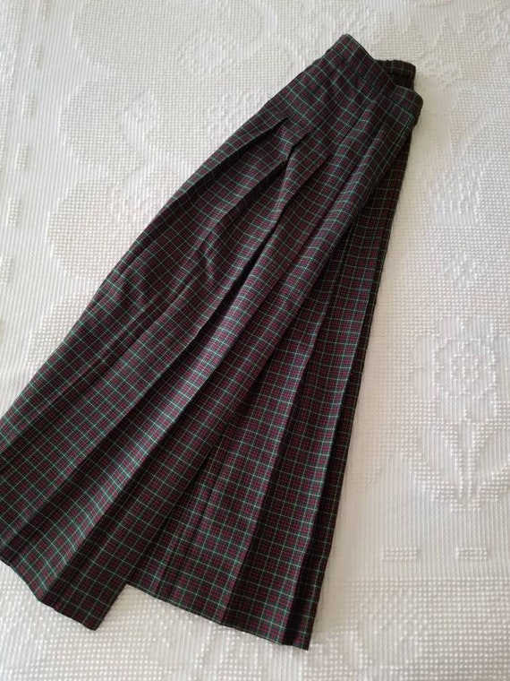 Sale Vintage plaid skirt Susan Bristol 10 red gre… - image 9