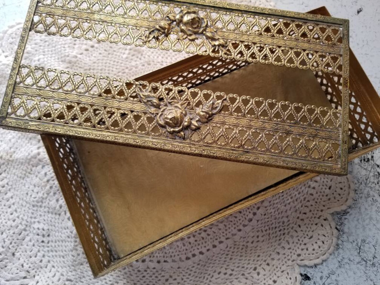 Soporte de tejido vintage barroco latón floral flores | Etsy