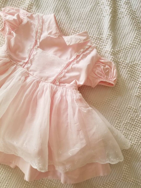 Sale Vintage pink dress Joselle Originals girl, b… - image 4