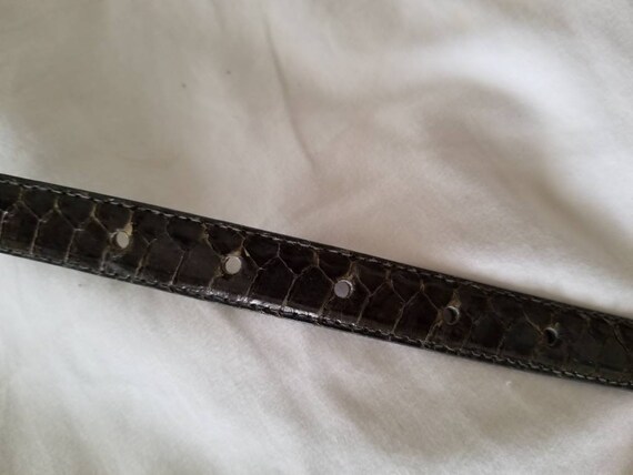 Sale Vintage snakeskin belt XXL Fob Trading, adju… - image 7