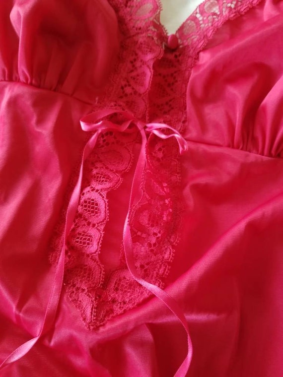 Sale Vintage lingerie set Vanity Fair red 2 piece… - image 3