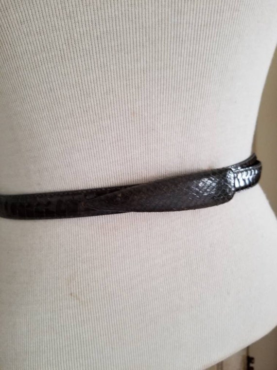 Sale Vintage snakeskin belt XXL Fob Trading, adju… - image 10