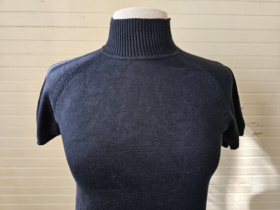 Vintage shirt, Talbots petite small black short s… - image 4