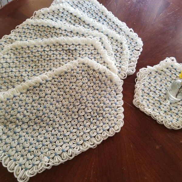 Blue and White Placemats Etsy