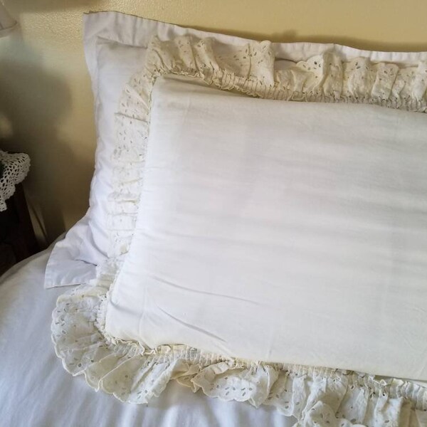 Eyelet Pillow Sham Etsy