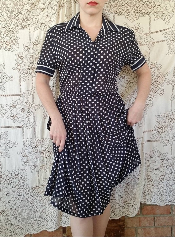 white dotty dress